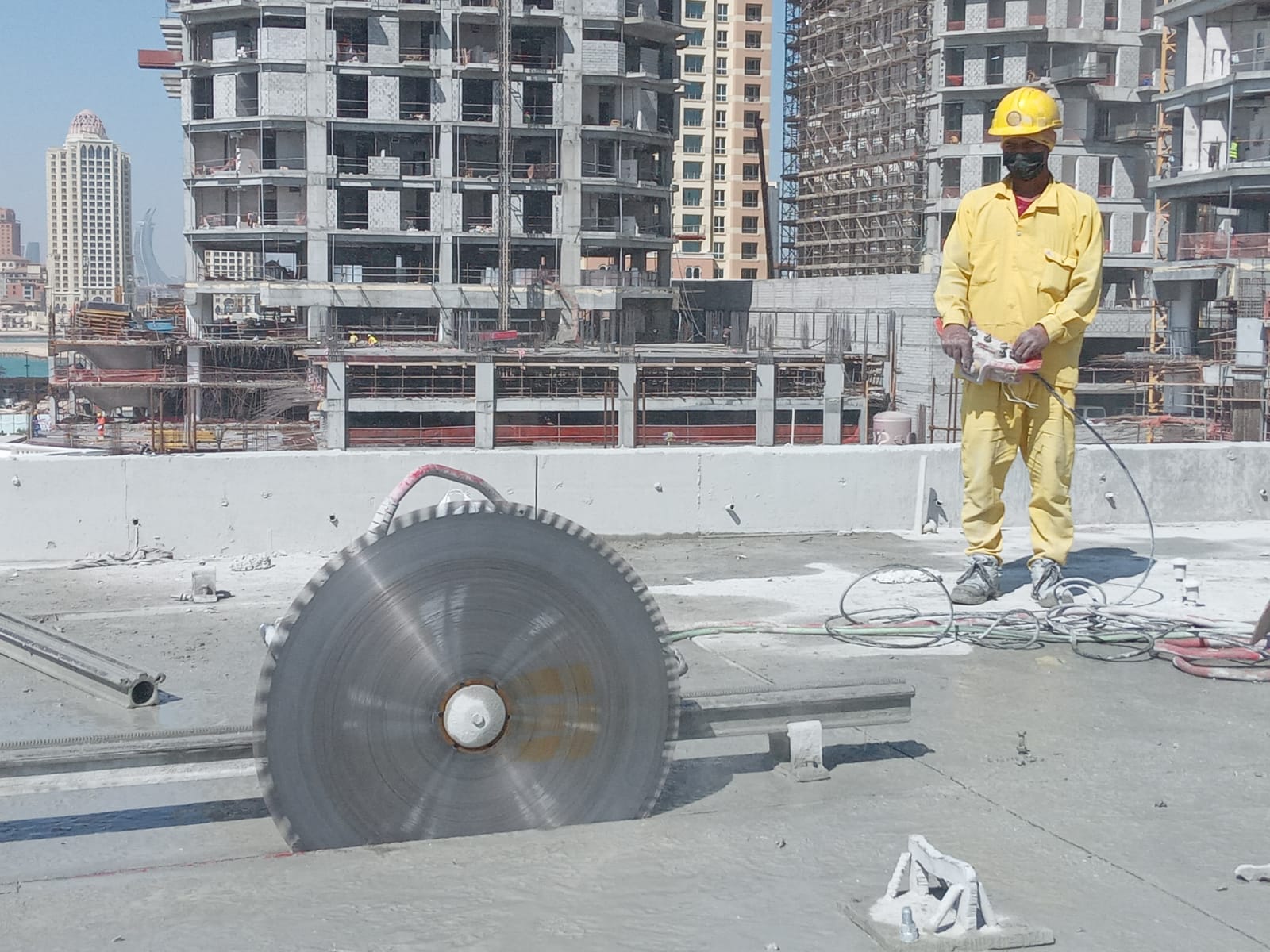 Floor saw on slab